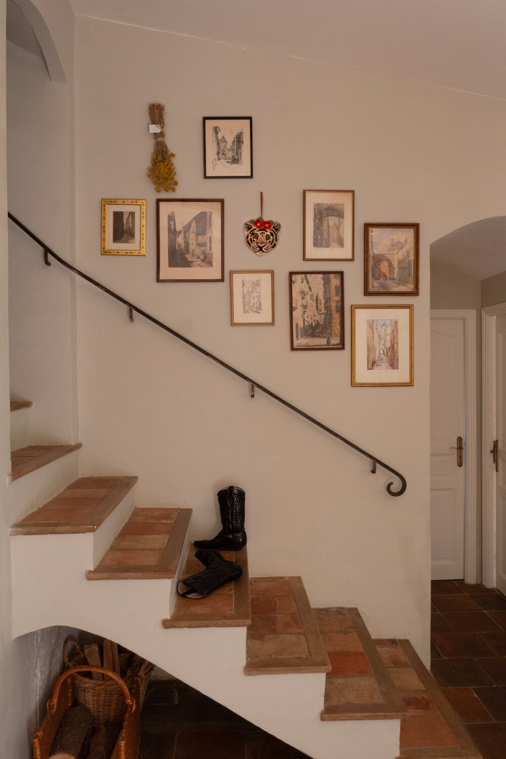 Floral White Tiger ophæng - Sand